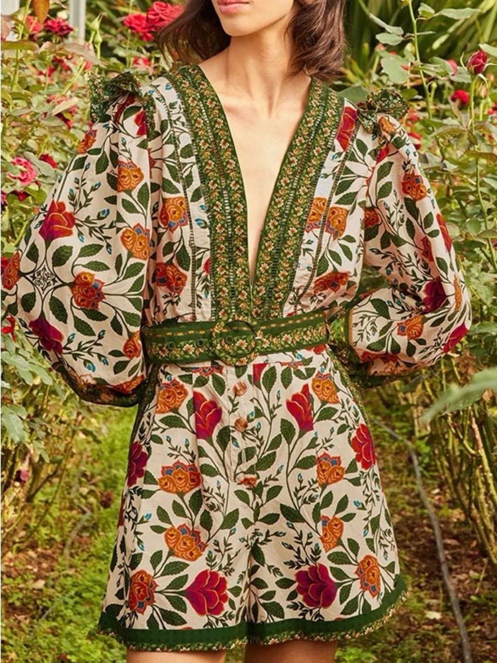FARM Rio Sand Garden Tapestry organic cotton romper